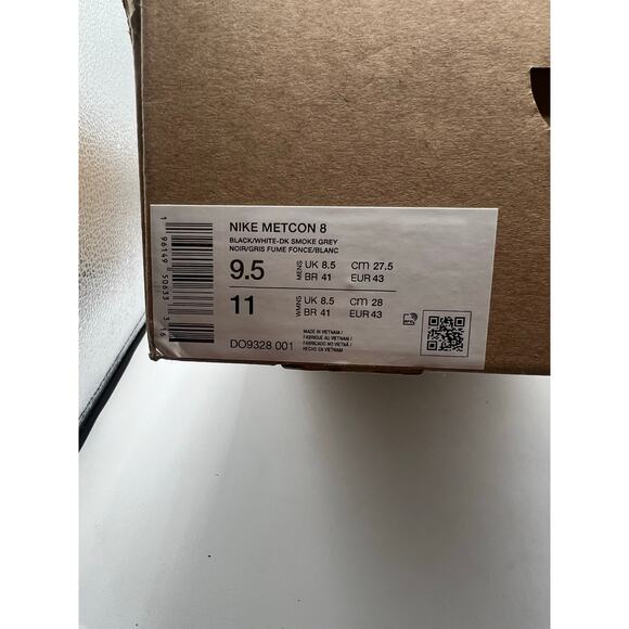 Nike Metcon 8 “Dark Smoke Grey” size 9.5 men’s - Picture 7 of 7